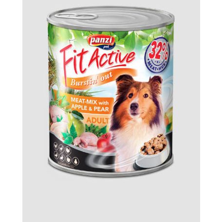 Panzi | FitActive | Felnőtt kutyáknak | Konzerv | Liba, kacsa, nyúl, pulyka és csirke - 800 g