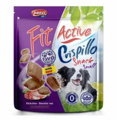   Panzi | FitActive | Snack Crispillo S | Kistestű felnőtt kutyáknak | Jutalomfalat | Marha - 180 g