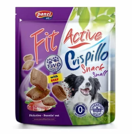 Panzi | FitActive | Snack Crispillo S | Kistestű felnőtt kutyáknak | Jutalomfalat | Marha - 180 g