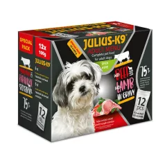   JULIUS-K9 | Adult Menu Beef & Lamb (marha,bárány) - Nedves eledel válogatás kutyák részére - 12x100g