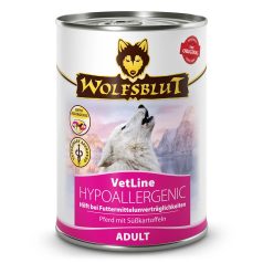   Wolfsblut VetLine Hypoallergenic Lóhús Konzerv nedves kutyatáp 395 g