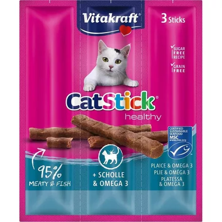 Vitakraft | Cat Stick Mini | Jutalomfalat | Lepényhal, omega3 - 3x6 g