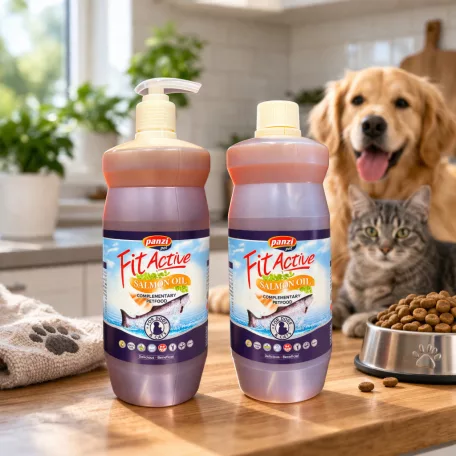 FitActive Salmon Oil | Lazacolaj kiegészítő eledel kutyák és macskák számára – 1000 ml