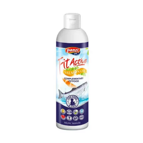 FitActive Salmon Oil | Lazacolaj kiegészítő eledel kutyák és macskák számára – 250 ml