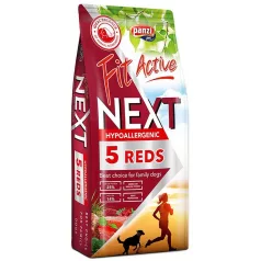   Panzi | FitActive Next | Hypoallergenic | Five Reds | Felnőtt kutyáknak | Száraztáp | Vaddisznó, bivaly, lazac - 3 kg