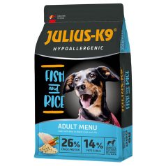   Julius K-9 | Hypoallergenic | Száraztáp | Felnőtt kutyáknak | Hal, rizs - 12 kg