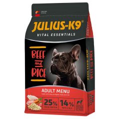   Julius K-9 | Vital Essentials | Száraztáp | Felnőtt kutyáknak | Marha, rizs - 3 kg