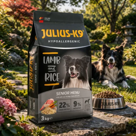 Julius K-9 | Hypoallergenic | Száraztáp | Idős és túlsúlyos kutyáknak | Bárány, rizs - 3 kg