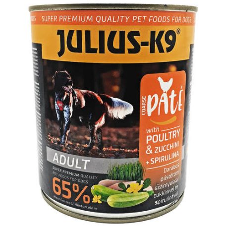 Julius K-9 | Felnőtt kutyáknak | Konzerv | Baromfi és spirulina pástétom - 800 g