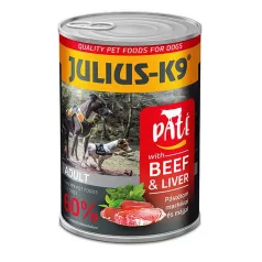   Julius K-9 | Felnőtt kutyáknak | Konzerv | Marha és máj pástétom - 400 g