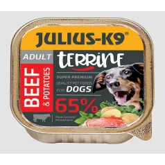   Julius K-9 | Dog Terrine | Felnőtt kutyáknak | Alutálas | Marha és burgonya - 150 g