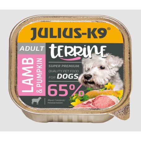 Julius K-9 | Dog Terrine | Felnőtt kutyáknak | Alutálas | Bárány és sütőtök - 150 g