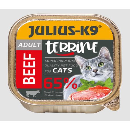 Julius K-9 | Cat Terrine | Felnőtt macskáknak | Alutálas | Nedveseledel | Marha - 100 g