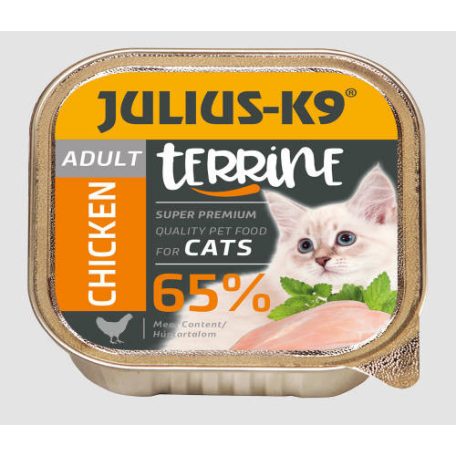 Julius K-9 | Cat Terrine | Felnőtt macskáknak | Alutálas | Nedveseledel | Csirke - 100 g