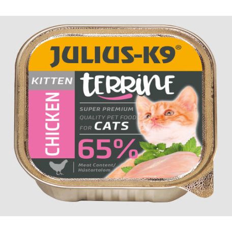 Julius K-9 | Cat Terrine | Kölyök macskáknak | Alutálas | Nedveseledel | Csirke - 100 g