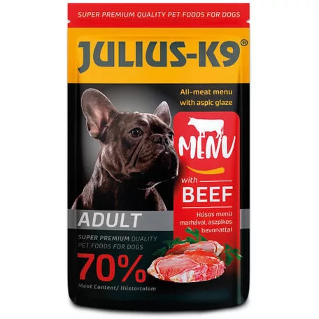 Julius K-9 | Felnőtt kutyáknak | Alutasakos | Marha - 125 g