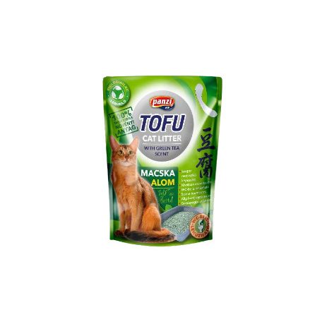 Panzi Tofu | Nyövényi alapú, zöld tea illatú macskaalom - 2,5 Kg