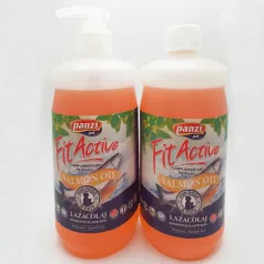   FitActive Salmon Oil | Lazacolaj kiegészítő eledel kutyák és macskák számára – 500 ml