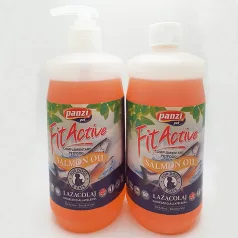   FitActive Salmon Oil | Lazacolaj kiegészítő eledel kutyák és macskák számára – 500 ml