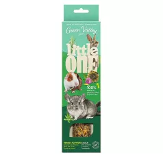   Little One „Green Valley” Teljesen ehető gabonamentes rúd kisemlősöknek gyógynövényekkel és virágokkal, 1х160 g