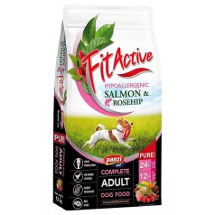   Panzi | FitActive | PURE Hypoallergenic | Felnőtt kutyáknak | Száraztáp | Lazac és csipkebogyó - 12 kg