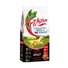   Panzi | FitActive | PURE Hypoallergenic | Felnőtt kutyáknak | Száraztáp | Marha és csipkebogyó - 12 kg