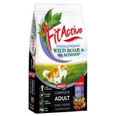   Panzi | FitActive | PURE Hypoallergenic | Felnőtt kutyáknak | Száraztáp | Vaddisznó és csipkebogyó - 3 kg