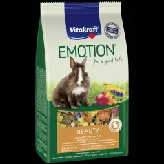   Vitakraft Emotion Beauty All Ages Rabbit | Teljes értékű eledel – egészséges bőr és fényes szőrzet számára törpenyulaknak – 600 g