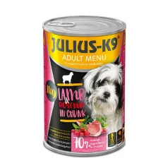   Julius K-9 | Felnőtt kutyáknak | Konzerv | Bárány és csipkebogyó - 1240 g