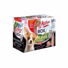   FitActive | DOG FITABOX Lamb & Rabbit (bárány,nyúl) - nedves eledel válogatás, szószban, kutyák részére - 12x100g