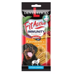   Panzi | FitActive | Denta-Sticks Hypoallergenic Immunity "L" | Felnőtt kutyáknak | Jutalomfalat | Kurkuma, vörösáfonya - 170 g