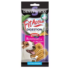   Panzi | FitActive | Denta-Sticks Hypoallergenic Digestion "S" | Felnőtt kutyáknak | Jutalomfalat | Kurkuma, rozmaring - 170 g