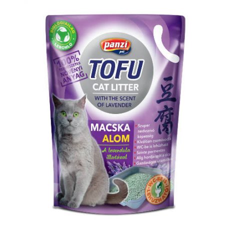 Panzi Tofu | Nyövényi alapú, levendula illatú macskaalom - 2,5 Kg