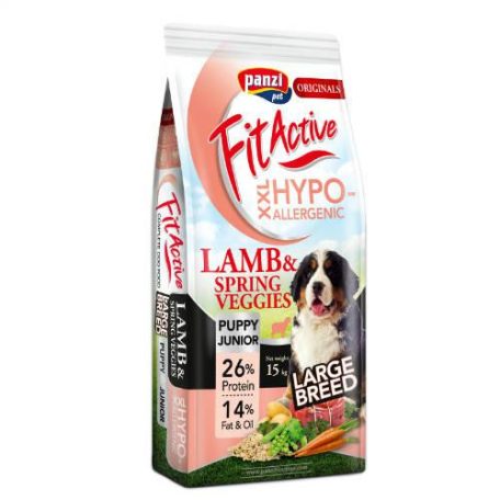 FitActive | ORIGINALS  PUPPY&JUNIOR LARGE BREED HYPOALLERGENIC - Lamb&Spring Veggies - 15kg