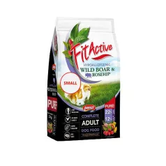   Panzi | FitActive | PURE Hypoallergenic | Kistestű kutyáknak | Száraztáp | Vaddisznó és csipkebogyó - 3 kg