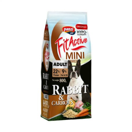FitActive | ORIGINALS MINI  ADULT - HYPOALLERGENIC Rabbit&carrots- nyúl, répa  - 800g