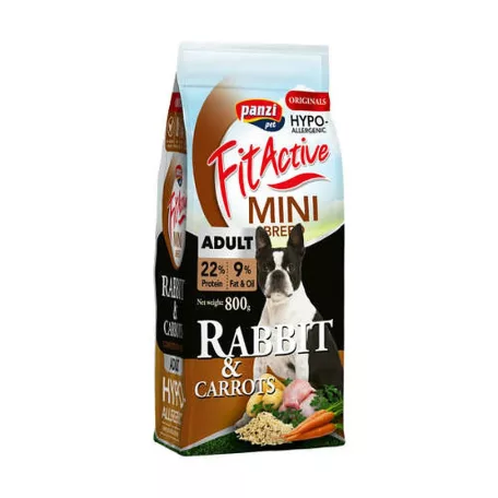 FitActive | ORIGINALS MINI  ADULT - HYPOALLERGENIC Rabbit&carrots- nyúl, répa  - 800g