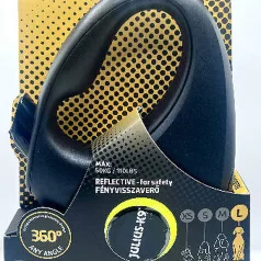   Julius-K9 | Retractable Dog Leash | Automata szalagos kutyapóráz – neon sárga (L) 5 m