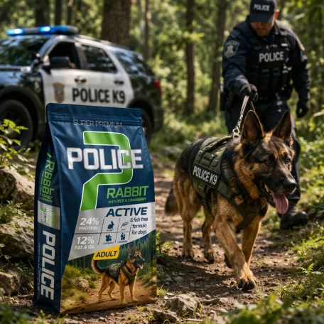 Police | Adult Hypoallergenic Rabbit with Rice & Cranberry – csirkementes, szuperprémium felnőtt kutyatáp – 15 kg + 1,5 kg