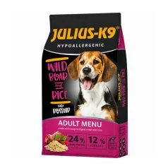   Julius-K9 Adult Hypoallergenic WildBoar & Rice | Hipoallergén száraz kutyatáp vaddisznóval és rizzsel – 12 kg