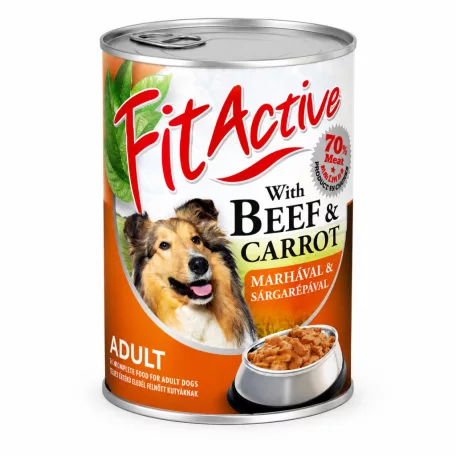 FitActive | Adult Nedveskutyaeledel marhahússal és sárgarépával mártásban – 1250 g