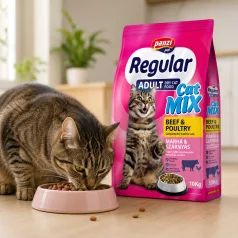   Panzi | Regular Adult Cat Mix | Teljes értékű marhás és szárnyas száraz macskaeledel felnőtt macskáknak – 10 kg
