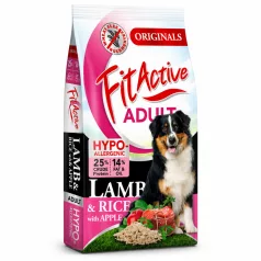   FitActive | Wheatfree Adult Hypoallergenic Lamb & Rice with Apple | Búzamentes száraz eledel felnőtt kutyáknak – 13.2 kg (12+1.2 kg)