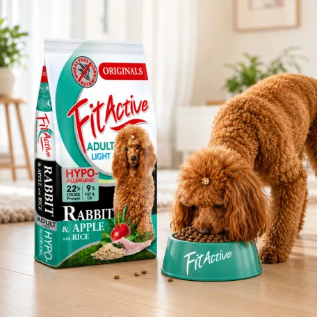 FitActive | Wheatfree Adult Hypoallergenic Rabbit & Apple with Rice | Búzamentes száraz eledel felnőtt kutyáknak – 13.2 kg (12+1.2 kg)