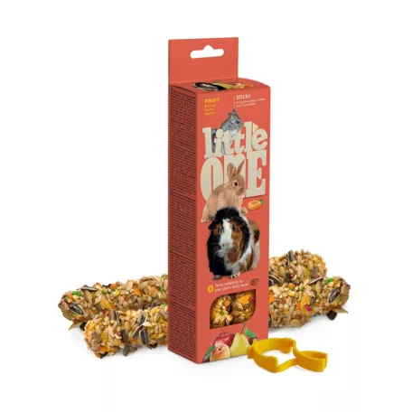 Little One dupla rúd tengerimalacnak nyúlnak és csincsillának gyümölcsökkel 2x60 g