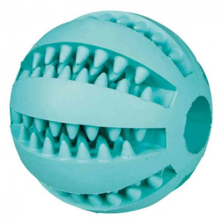 Trixie Denta Fun Ball | Natúr gumi játék (fogtisztítós labda) kutyák részére - 5 cm