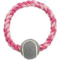   Trixie Rope Ring with Tennis Ball | Játék (kötél,labdával) kutyák részére - 6x18 cm