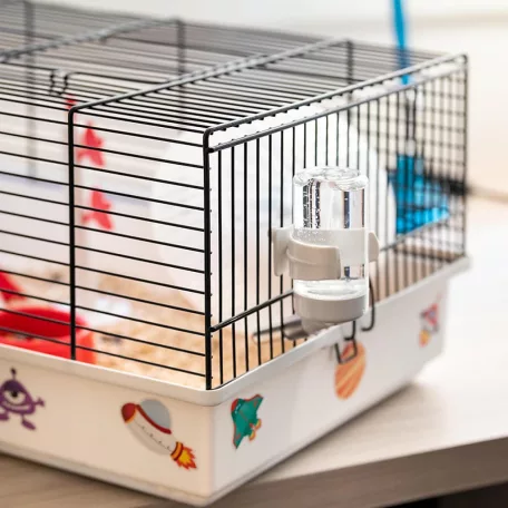 Ferplast Criceti 9 Space | Galaktikus témájú hörcsögketrec kiegészítőkkel és dekorációval – 46 x 30 x 22 cm