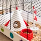 Ferplast Criceti 9 Space | Galaktikus témájú hörcsögketrec kiegészítőkkel és dekorációval – 46 x 30 x 22 cm