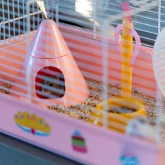   Ferplast Criceti 9 Princess | Hercegnő témájú hörcsögketrec kiegészítőkkel és dekorációval – 46 x 29,5 x 23 cm